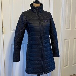 Patagonia Women's Black Radalie Parka long length puffer winter coat jacket XS